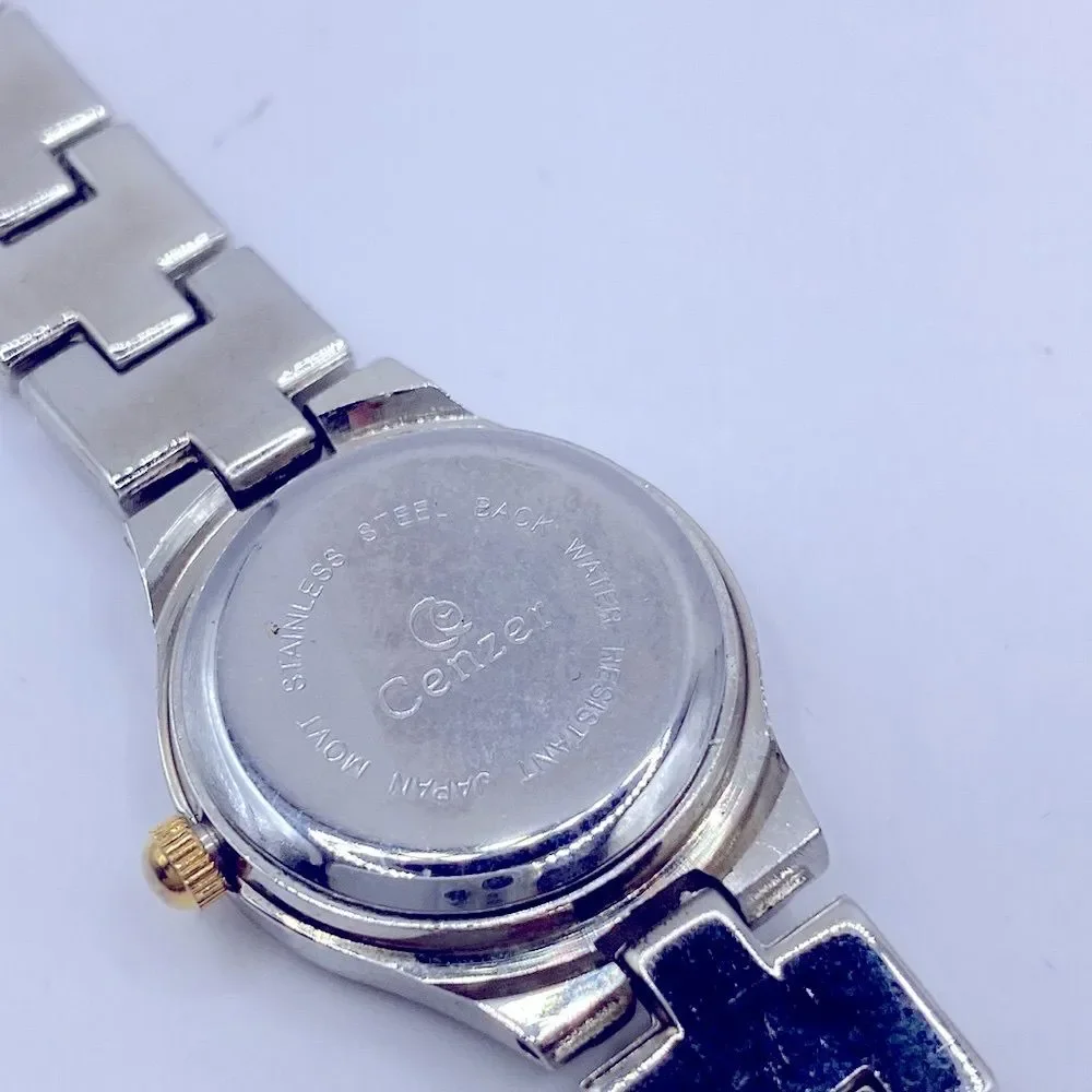 Working! Ladies Vintage Cenzer Two Tone Minimalist Watch